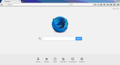 Окно темного Firefox